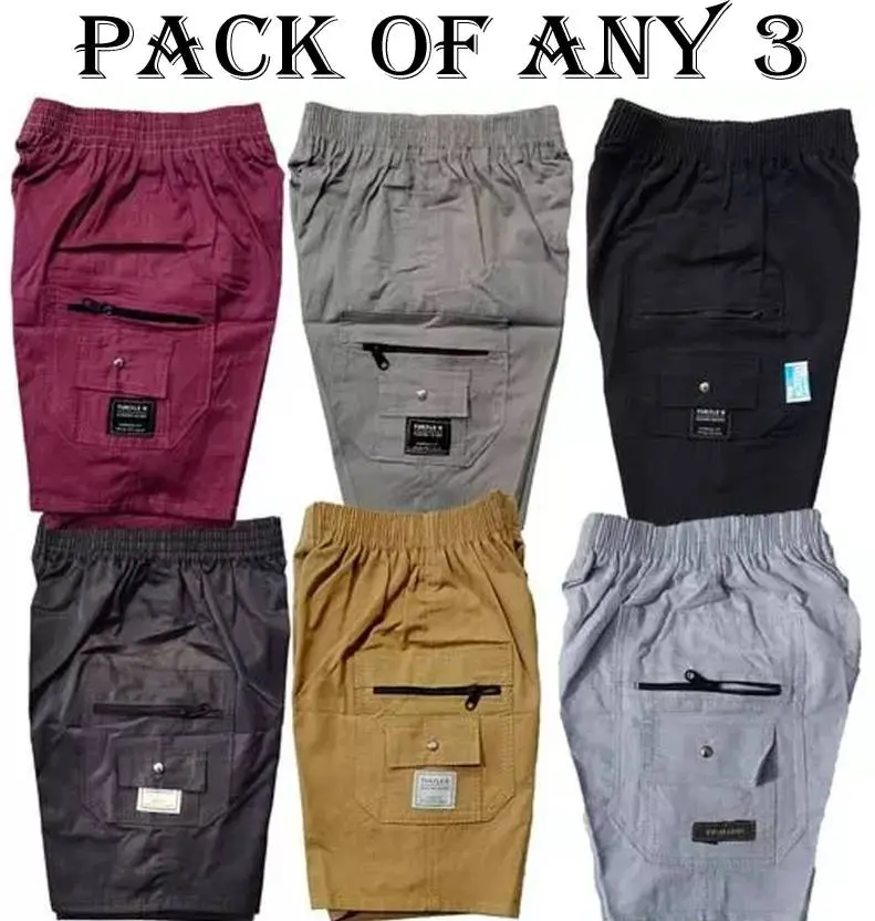 PRFAB  Short For Boys Casual Solid Pure Cotton  (Multicolor, Pack of 6)