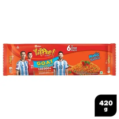 YiPPee! Magic Masala 6 Block Instant Noodles With Real Vegetables 420 g