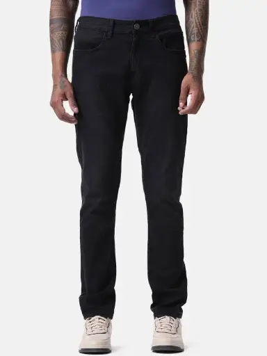 WROGN  Men Slim Mid Rise Black Jeans