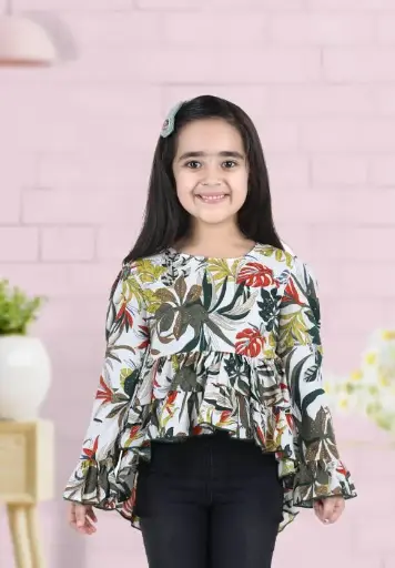 CUTIEKINS  Girls Casual Polyester Full Sleeve Top